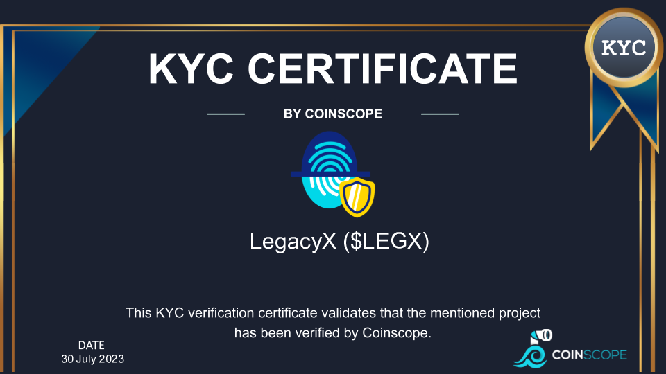 LegacyX Token KYC Coinscope ETH LEGX